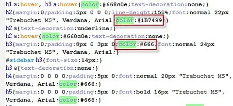 Как изменить цвет текста в html