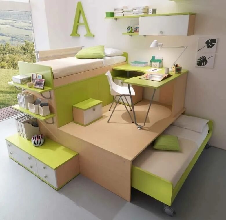 Мебель для 2 детей. Кровать letto bambini. Компактные детские комнаты. Кровать для двоих детей. Детская мебель для двоих детей.