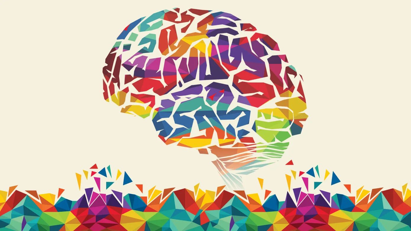 Colored brains. Креативное мышление. Разноцветный мозг. Креативное мышление на белом фоне. Мышление абстракция.