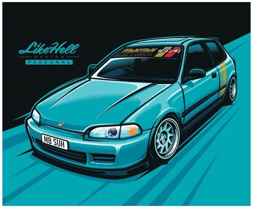 Honda арт. Honda Civic eg5 рисунок. Honda Civic 6 drawing. Honda Civic 6 Hatchback Art. Honda Civic vector.