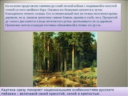 Описание пейзажа леса