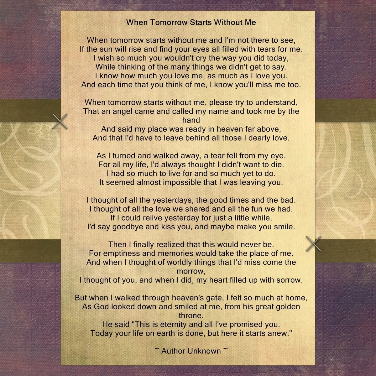 Without me текст. Tomorrow starts without me. Текст песни without me. When tomorrow starts without me с переводом. Funeral song перевод