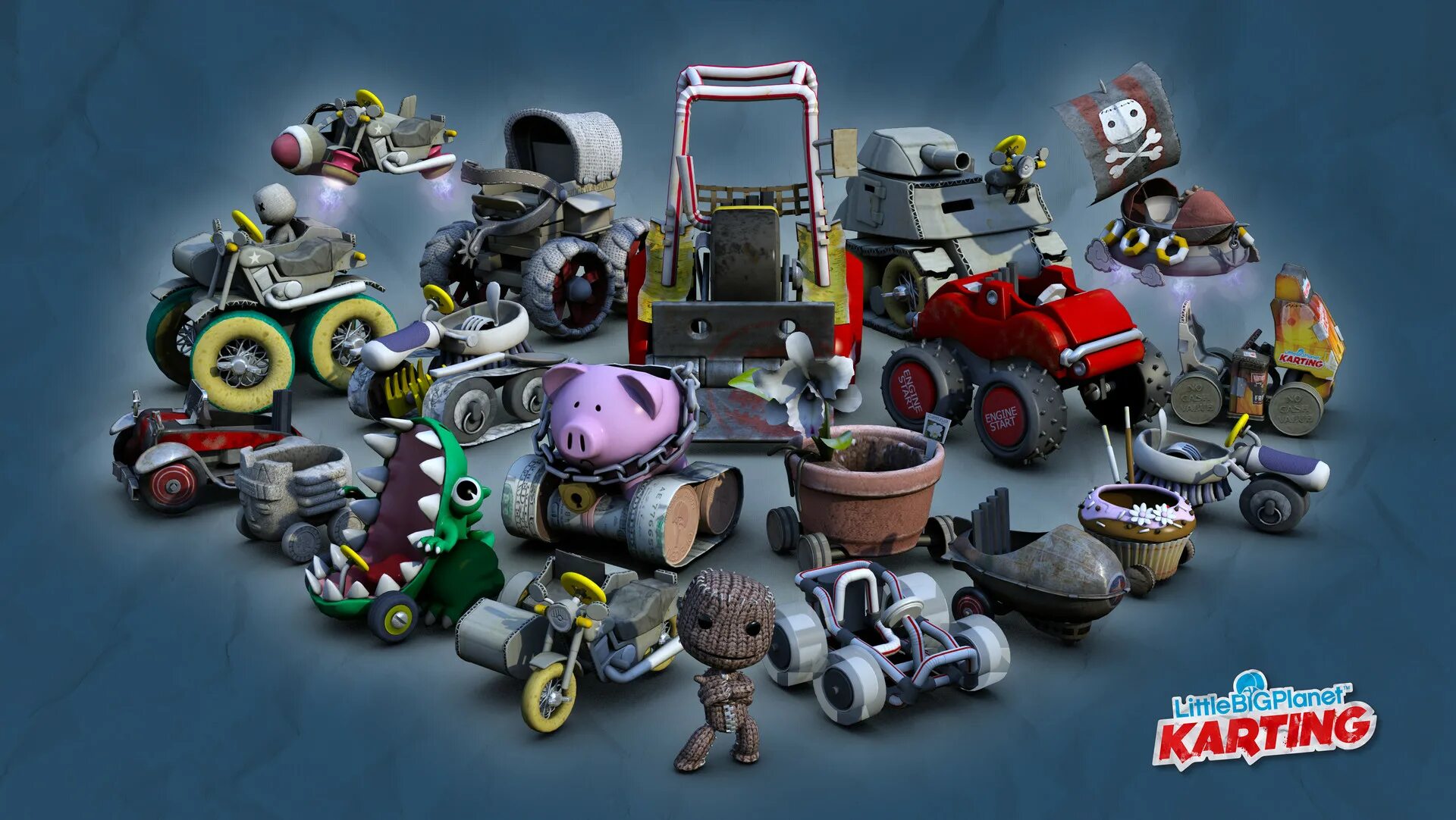 Planet karting. Литлб биг пленкт картинг. immovil little big planet karting. картонная машинка из little big planet. лебёдка little big planet.
