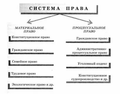 Процессуальное право схемы