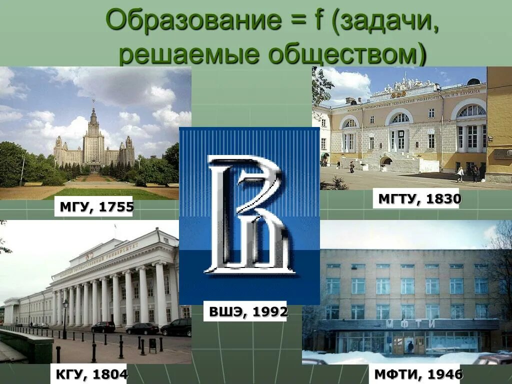 ВШЭ 1992. МГУ 1755. НИУ ВШЭ 1992. МГТУ 1830. 1755 мгу