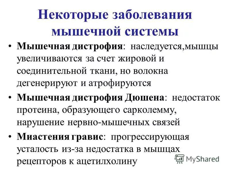Заболевание мышц