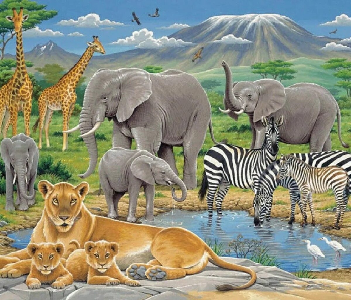 Животные африки старшая группа. Larsen пазл животные сафари. Larsen fh9 Африканская Саванна. Larsen fh24 джунгли. Животные Африки для детей.
