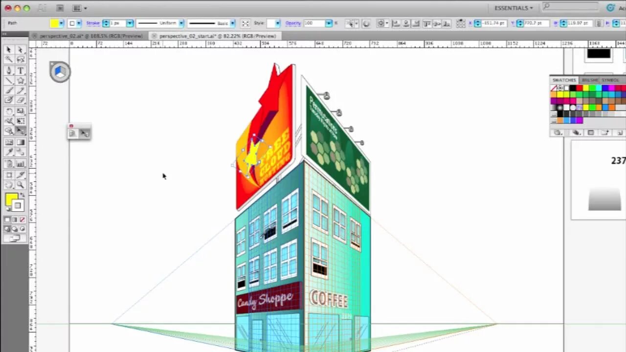 Adobe illustrator cs5. Перспектива программы адоб иллюстратор. иллюстратор скос. flash в adobe illustrator это.