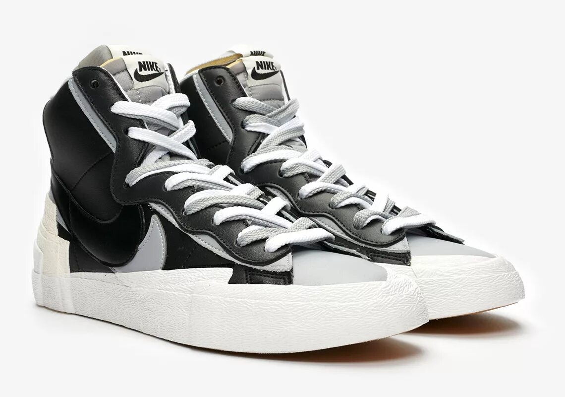 Nike sacai blazer. Nike x Sacai Blazer Mid. Nike Blazer Sacai Black. Кроссовки Nike x Sacai Blazer Mid. Nike Blazer Mid Sacai Black Grey.