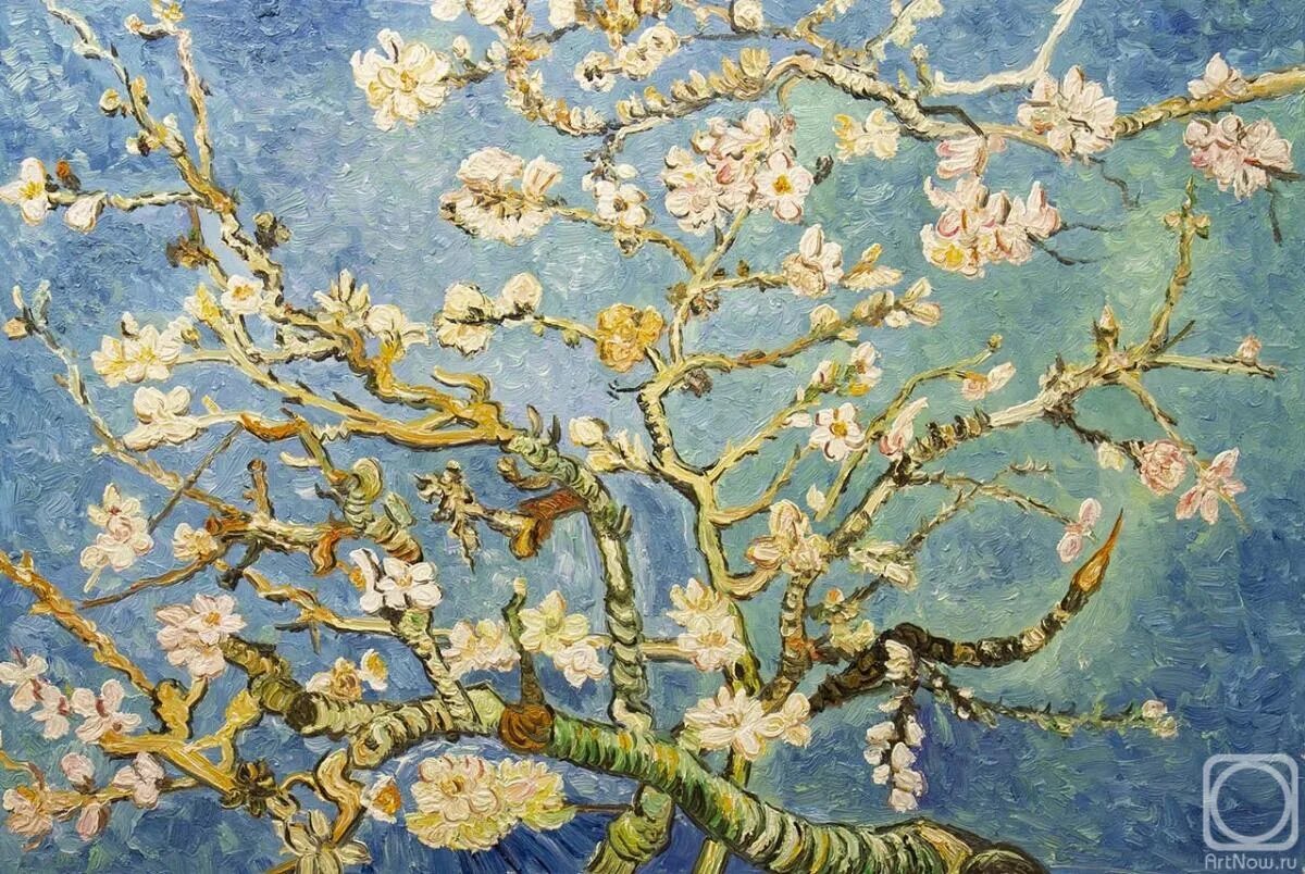 Almond blossom. Ван Гог (ветка миндаля). Ван Гог Almond Blossom. Винсент Ван Гог ветка цветущего миндаля. Ван Гог Цветущий миндаль картина.