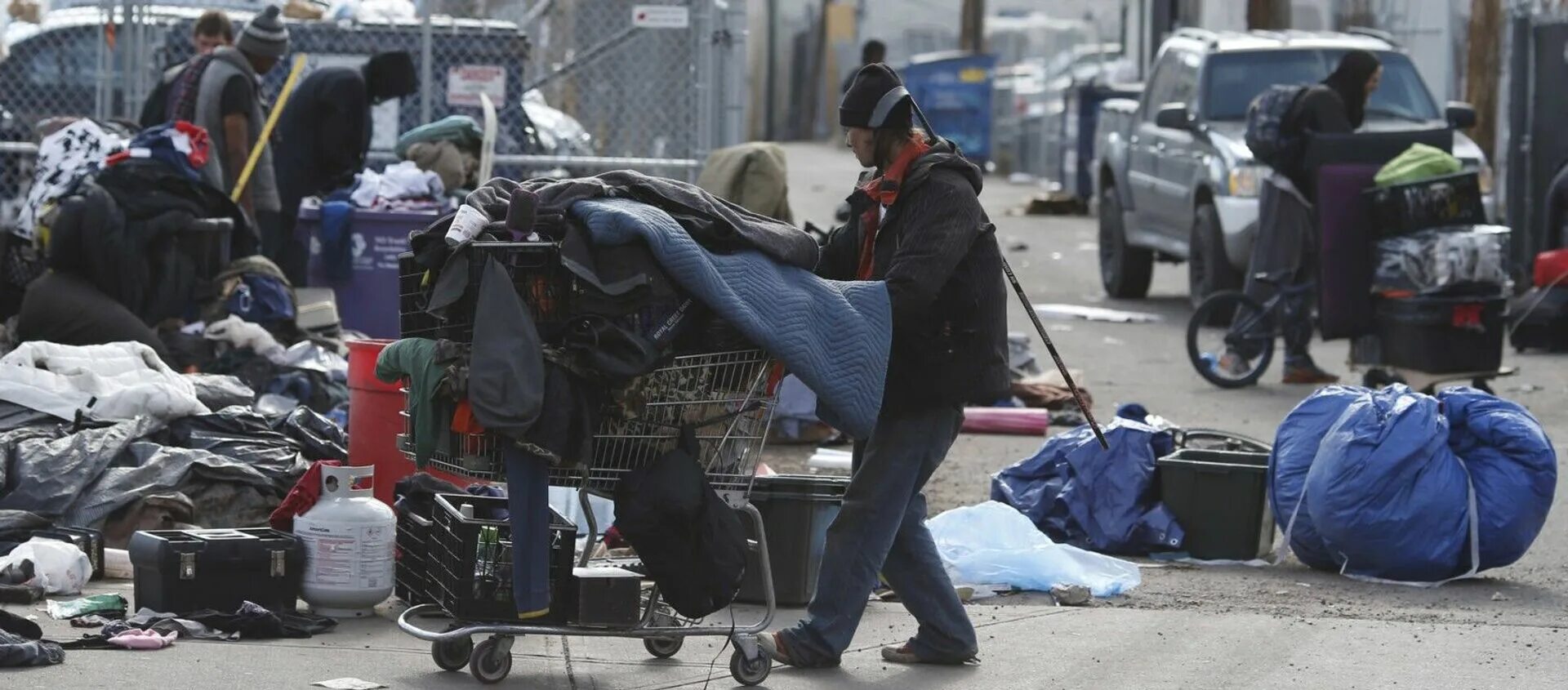 Бездомные люди в Америке. Южный бомж