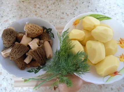 Сморчки с картошкой