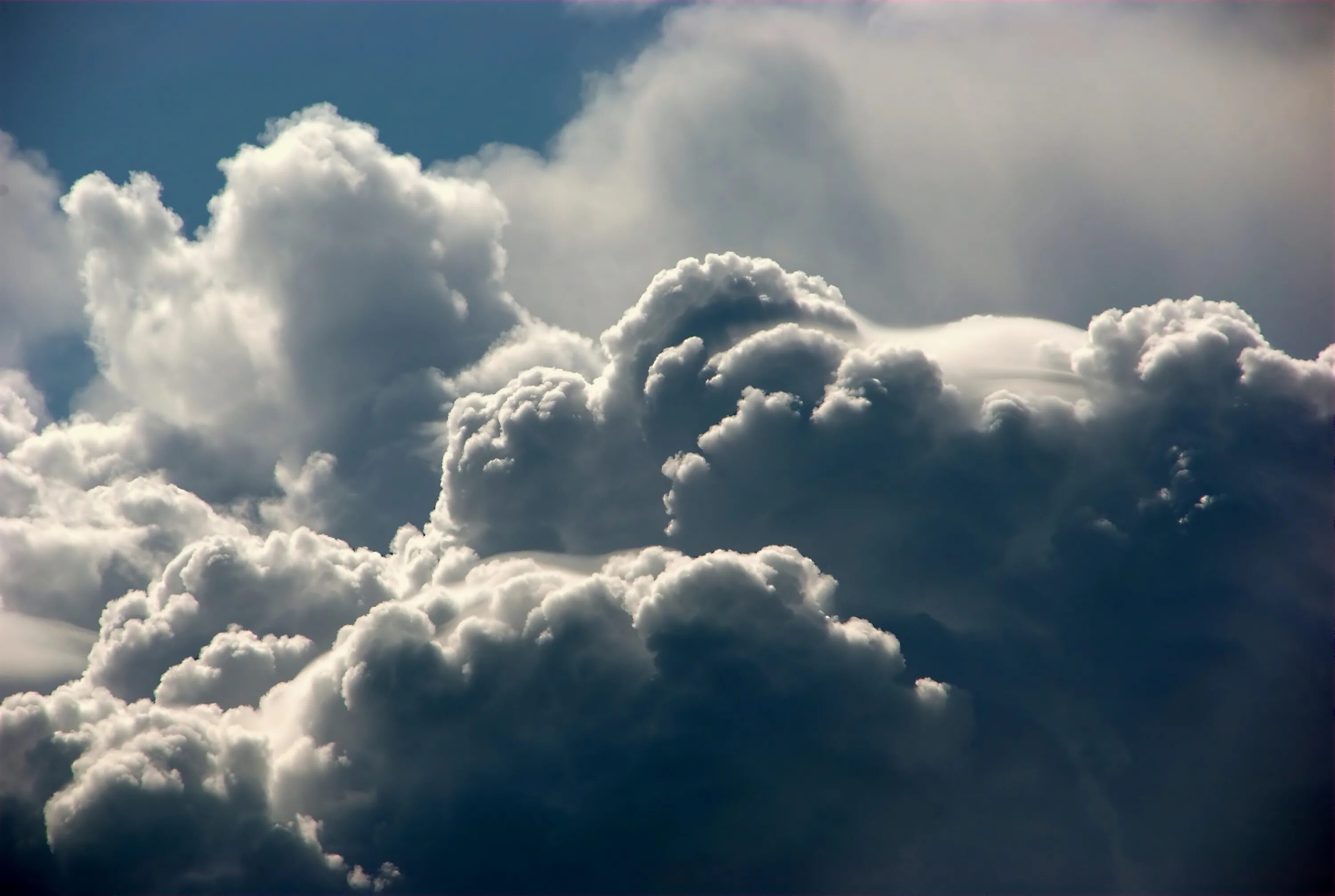 There are clouds in the sky it