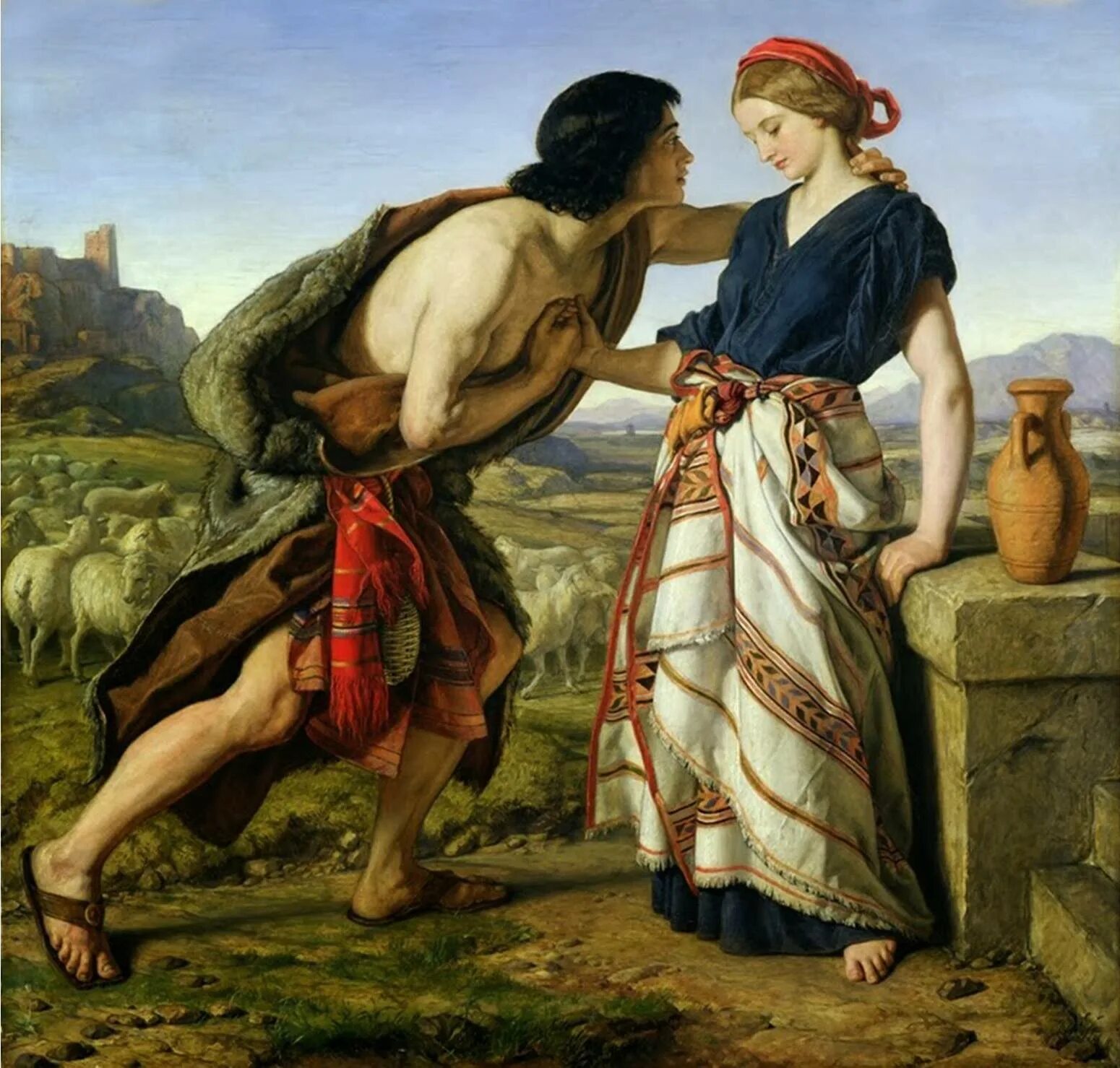 Иаков и рахиль. Уильям дайс иаков и рахиль. уильям дайс (william dyce) картины. встреча иакова с рахиль. иаков рахиль и лия.