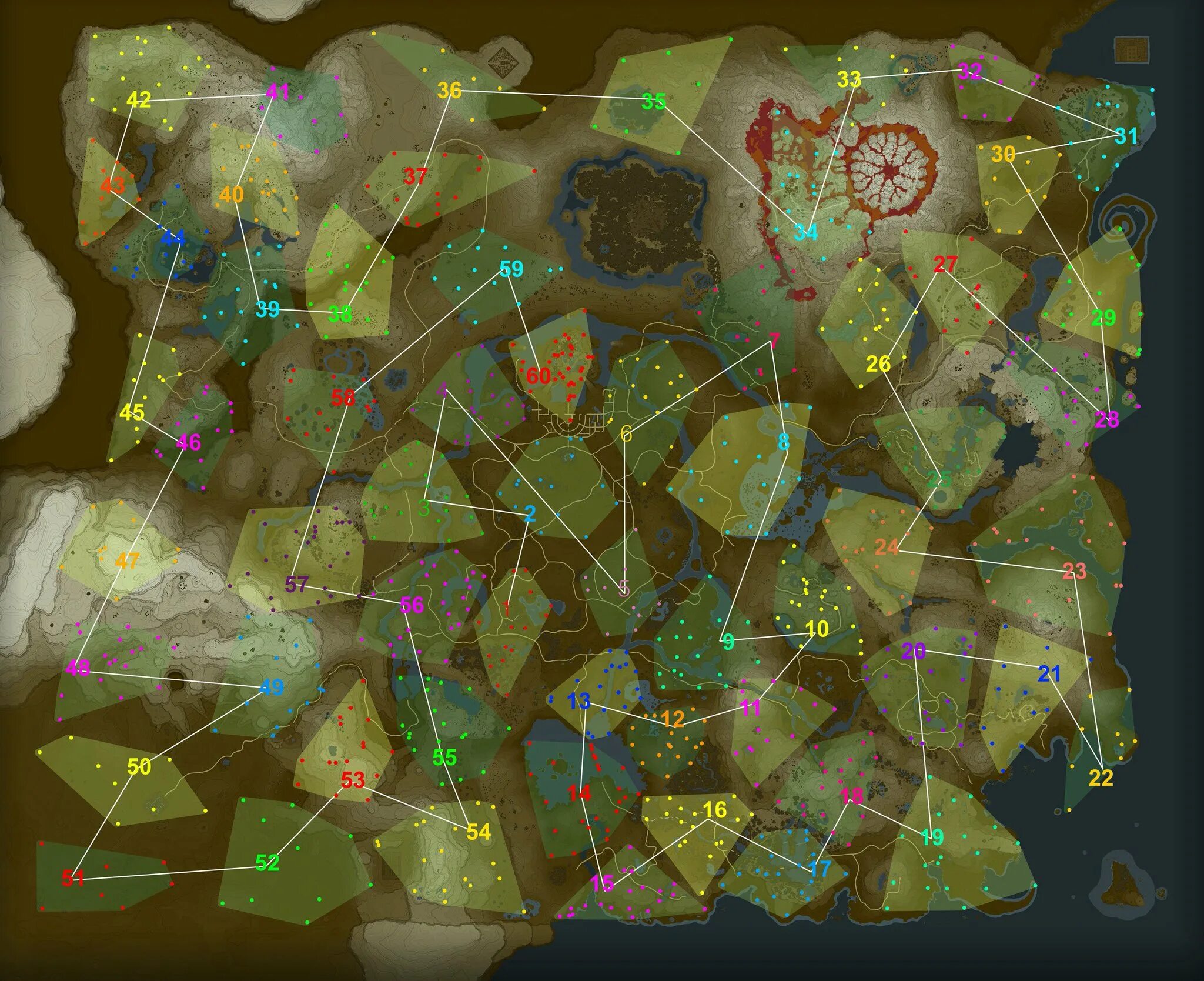 Zelda botw map. Святилища Зельда. Zelda Breath of the Wild карта мира. Карта Хайрулла Zelda Breath of the Wild. BOTW Korok Seed Map.