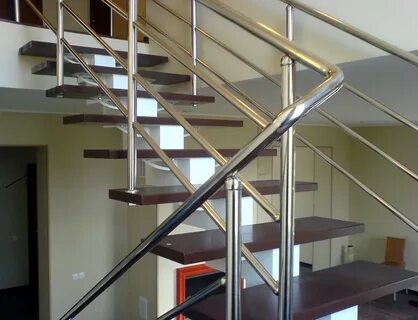 Перила из нержавейки для лестниц фото