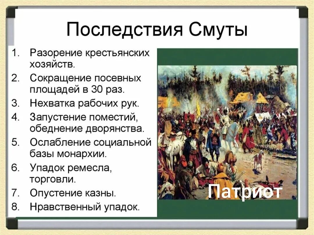 Изменения в сословиях в 17 веке. Последствия смуты 1598-1613. Причины смуты в России 17 век. Причины разорения смута. Последствия смутного времени.