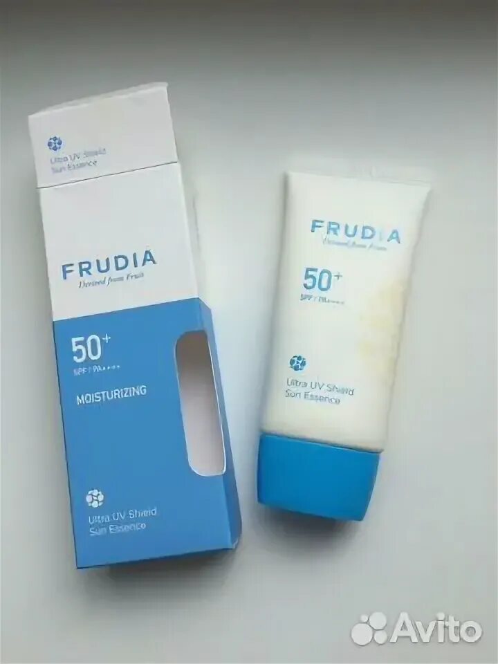 Frudia SPF 50 голубой. Frudia солнцезащитная крем-эссенция spf50+/pa++++. Фрудия солнцезащитный крем 50.