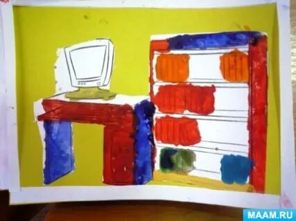 Рисование на тему мебель в средней