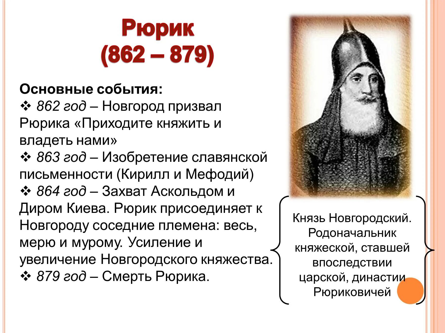 862 - 879 - Правление Рюрика.. Рюрик (862 - 879 г.г.). Рюрик Новгородский князь 862 879. Рюрик 862-879 основные события. Рюрик даты событий