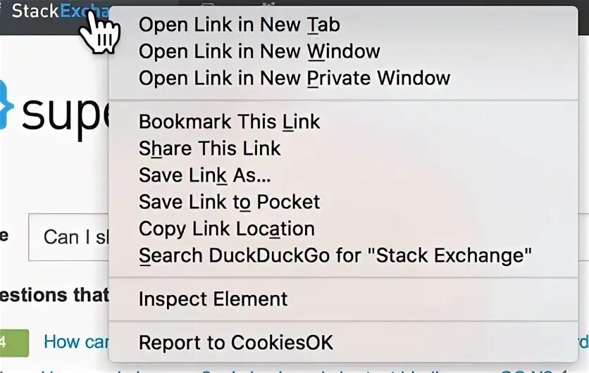 Link new tab. Inspect element mac hotkeys. open link in separe tab button.