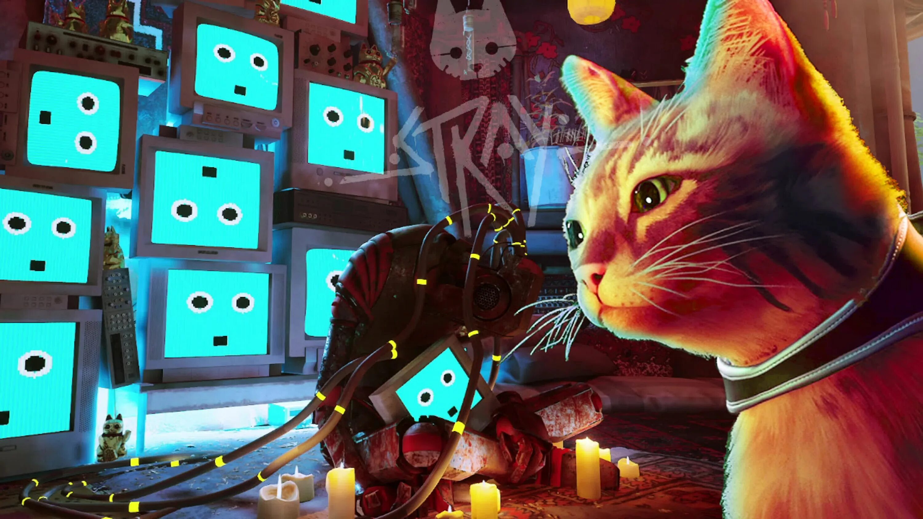 Как пройти игру stray cat. Stray кот. стрей игра про кота. игра про кота в киберпанке. котик из игры.