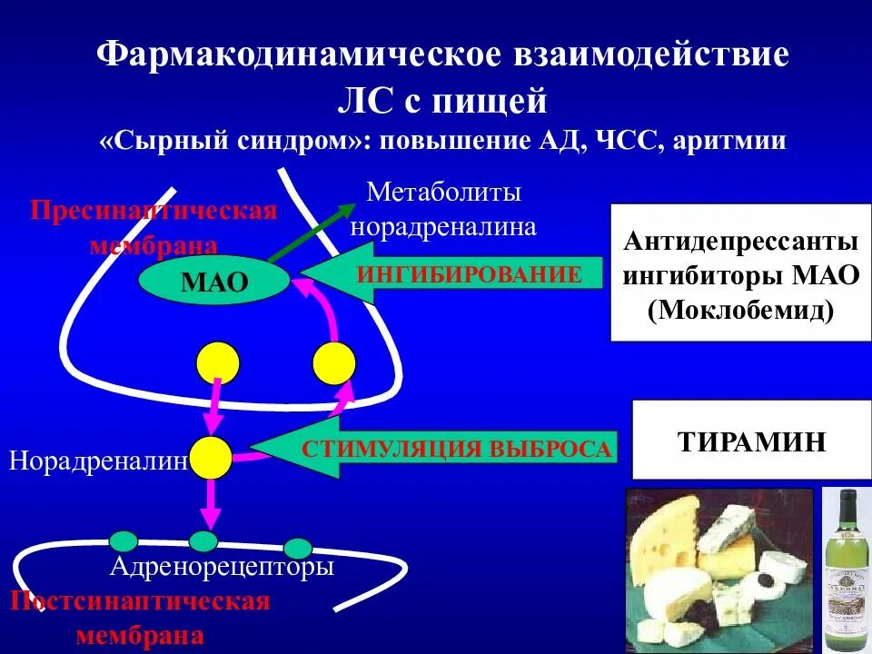 Примером фармакодинамической несовместимости препаратов