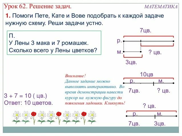 Задачи со схемами 4 класс математика