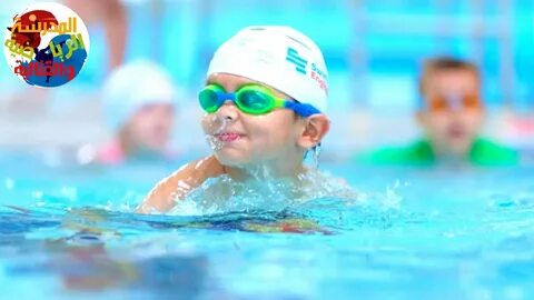 My brother and i swimming