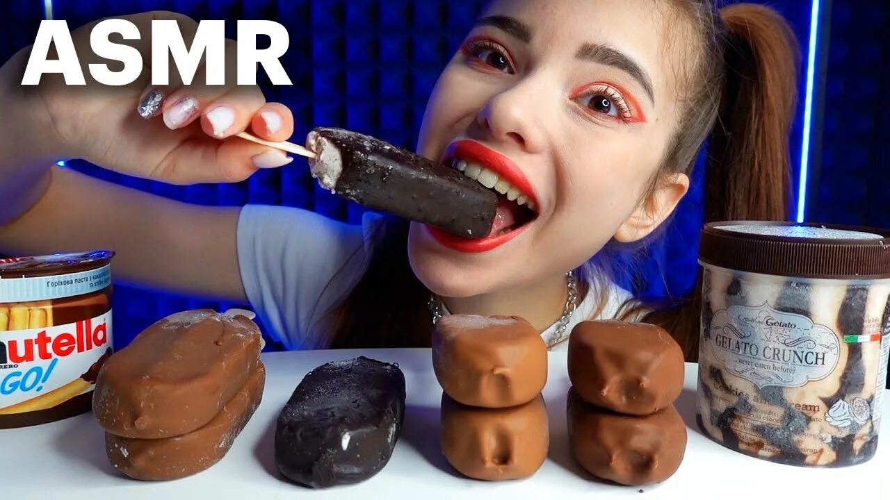 Асмр карамель. Асмр мороженое. мороженое с печеньем. cookies and cream ice cream. asmr milk white chocolate covered marshmallows, magnum ice cream bars, oreo, ferrero chocolate,.