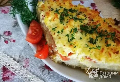Запеканка с помидорами яйцами