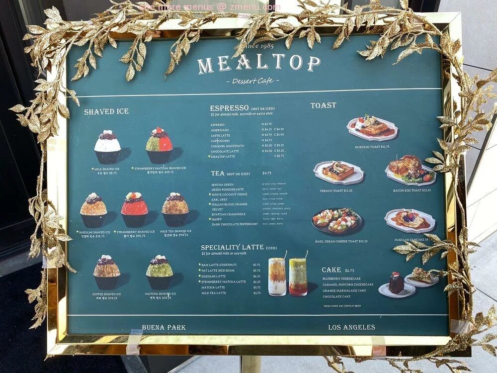 Animals menu