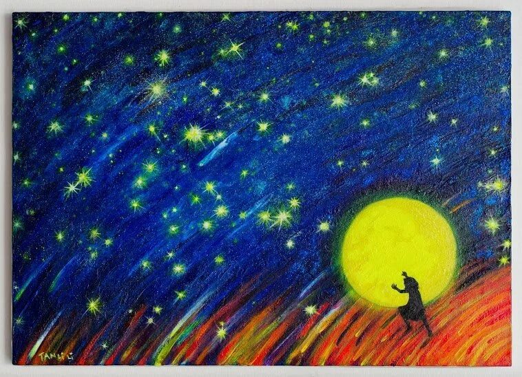 Художник небо звездное рисует составить предложение. Звезда картина. Картина Звёздное небо. Рисование звездное небо. Звездное небо космос для детей.
