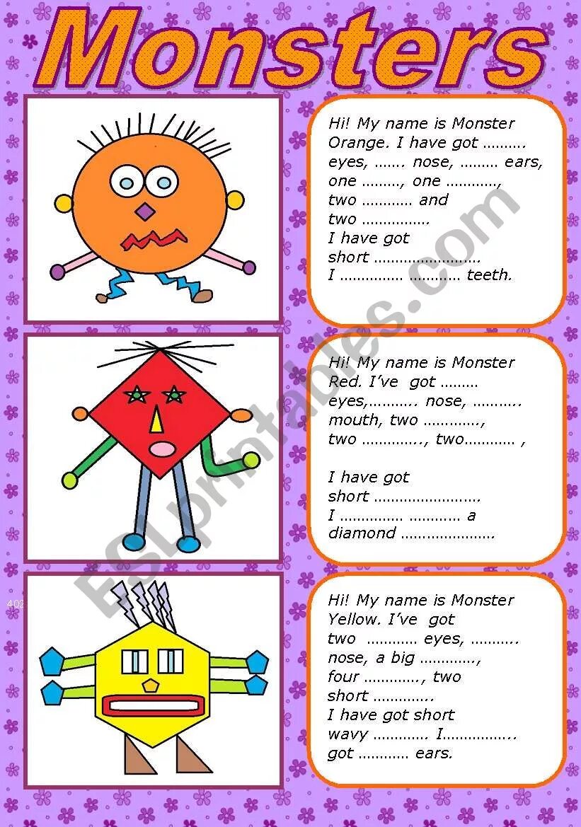 Body Parts Worksheets Monsters. Монстрики have got. Монстрик have got has got. Monsters for Kids body Parts.