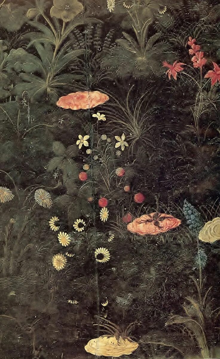 Сандро Боттичелли цветы. Боттичелли фрагмент. Artists detail