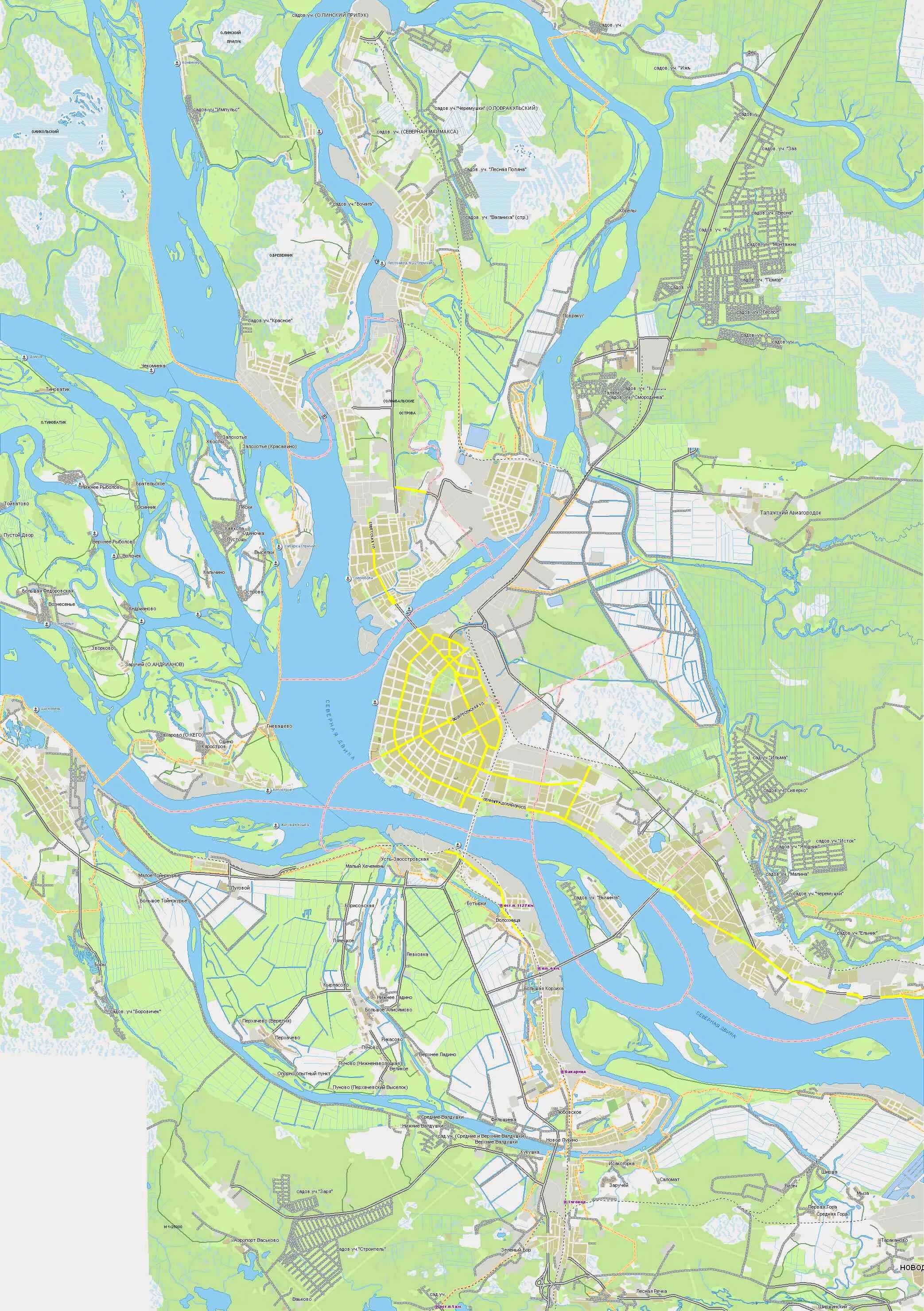 красное архангельск карта