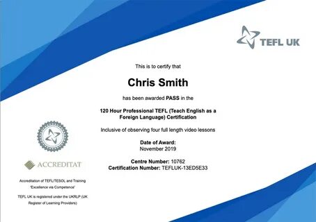 Tefl tesol