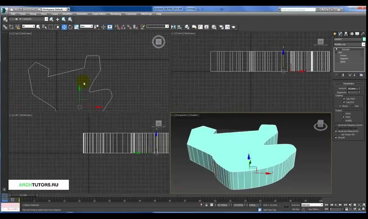Аналог 3d max. Сплайны 3d max урок. 3д макс уроки для начинающих. как соединить сплайн в 3d max. archtutors.