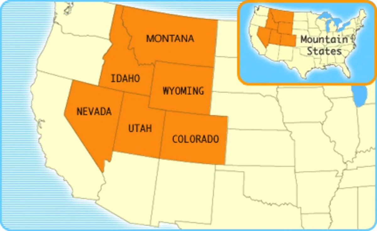 Штат Монтана на карте США. Штат Монтана на карте Америки. Штат Монтана на карте США на русском. Штат монтана на карте