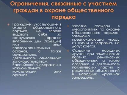 Участие граждан в обеспечении правопорядка