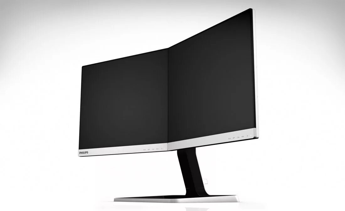 Монитор 2 dp. Philips 19dp6qjns. сдвоенный монитор. монитор без рамок. монитор двойной экран.