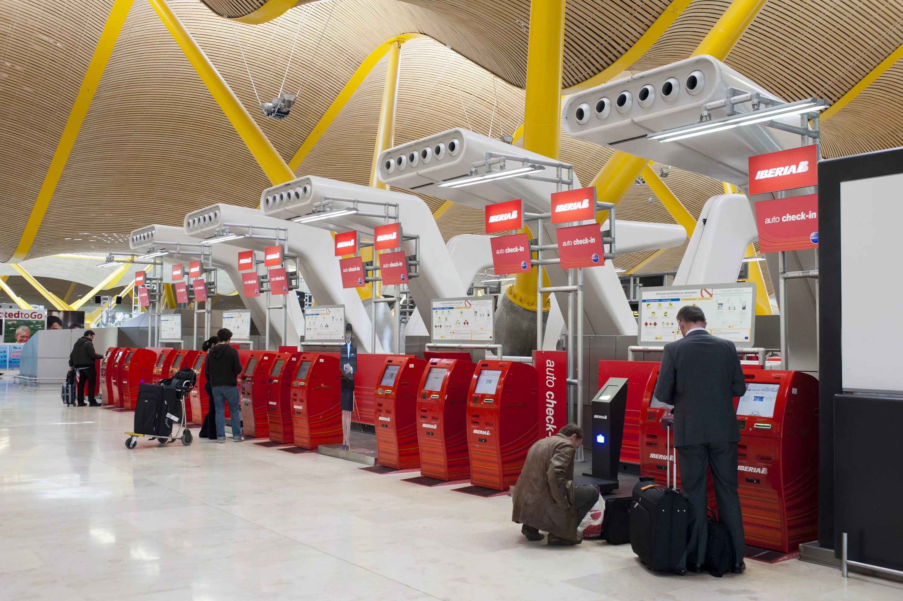Automatic check. Check in airport.