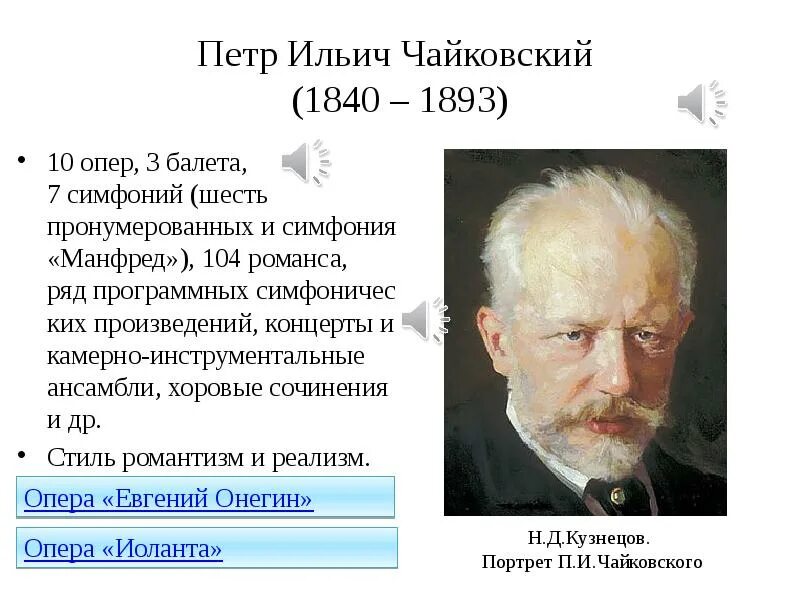 6 Произведений Чайковского. Сколько симфоний написал Чайковский.