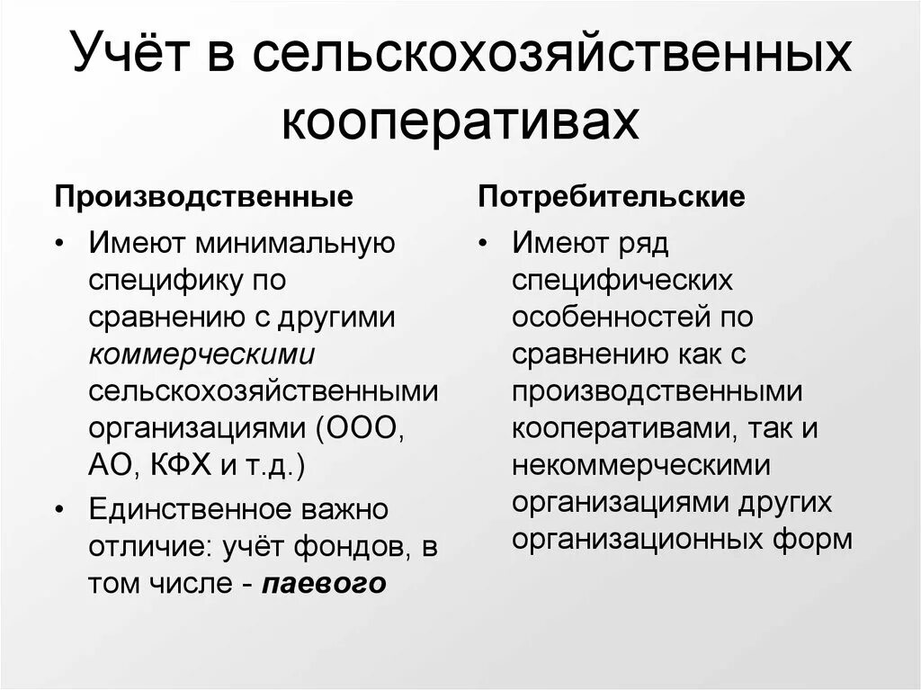 Производственный кооператив статус