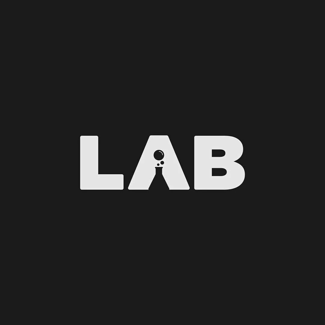 Текста лаб. Логотип лаборатории. Эмблема Lab. Шрифтовые логотипы с Lab. Шрифтовой логотип Минимализм.