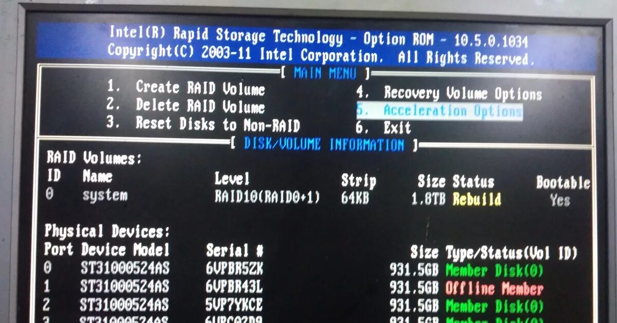 Intel rapid в биосе