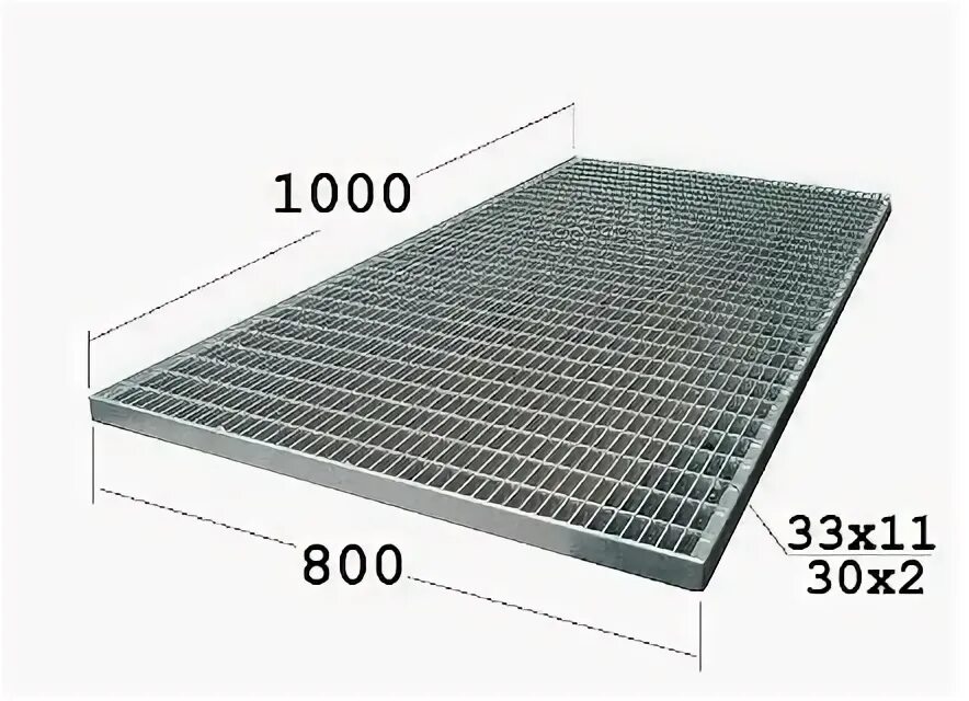 Решетчатый настил p 33х11/30х2 ZN 600х1000 мм. Решетчатый настил р33*11/30*2 ZN 1000*1000 мм. Решетчатый настил p 33х33/30х2 ZN 1000х1000 мм. Решетчатый настил p 33х11/30х2/1200х1000 AISI 304.