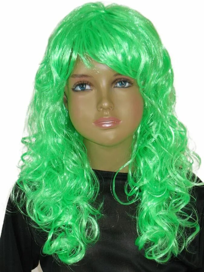 Зеленый парик. Салатовый парик. Зелёные волосы парик. Кудрявые зелёные волосв.