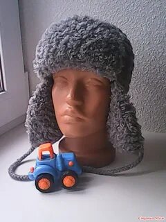 Связать ушанку мальчику