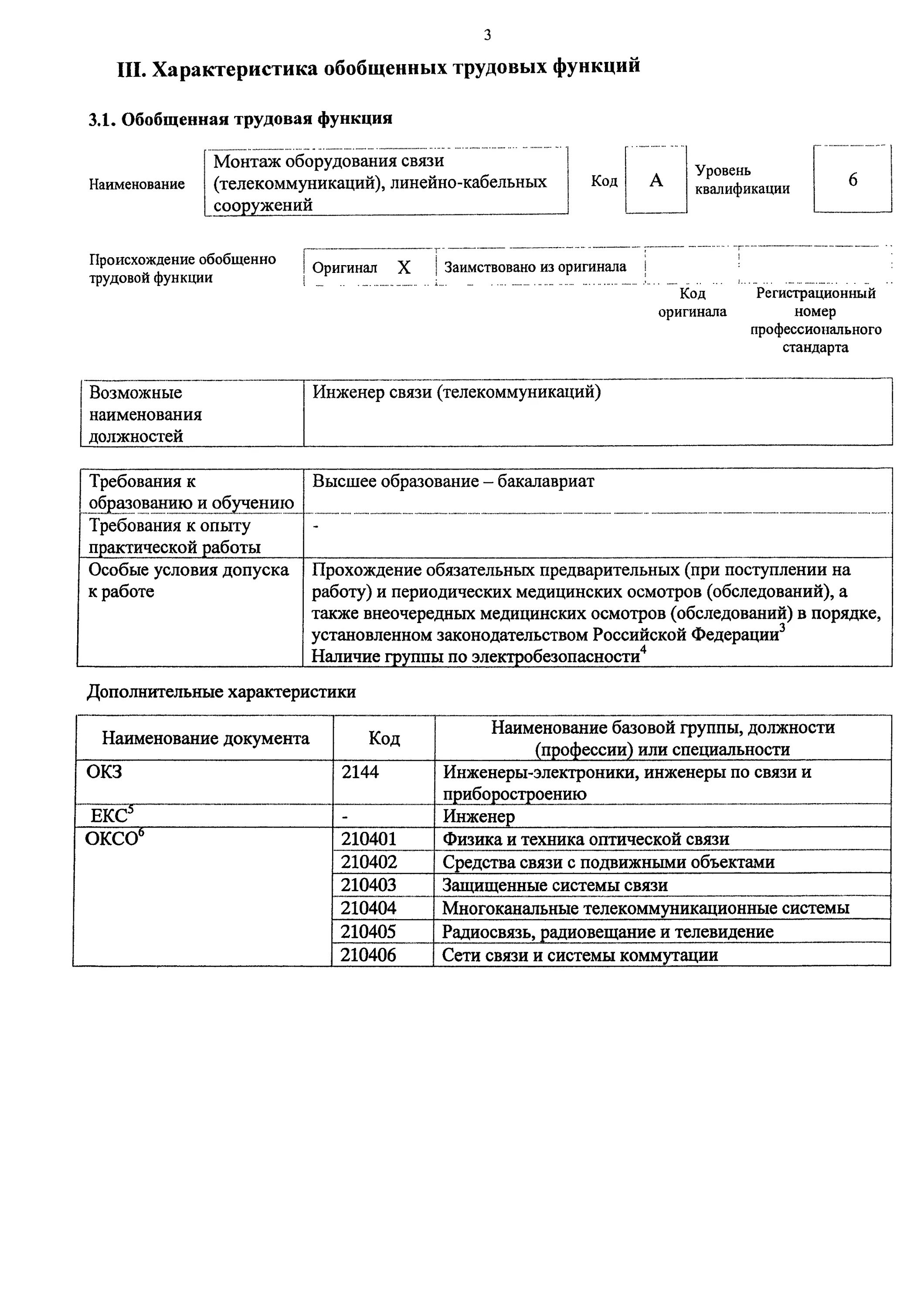 Профстандарт инженер по оборудованию
